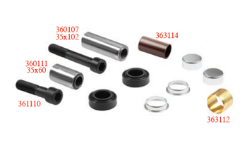 CALIPER DUST RUBBER AND PIN SET