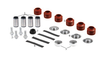 CALIPER DUST RUBBER AND PIN SET