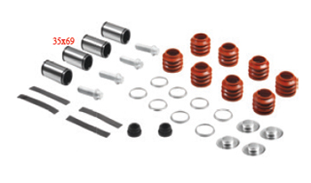 CALIPER PIN DUST RUBBER & PIN SET