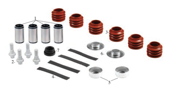 CALIPER DUST RUBBER AND PIN SET